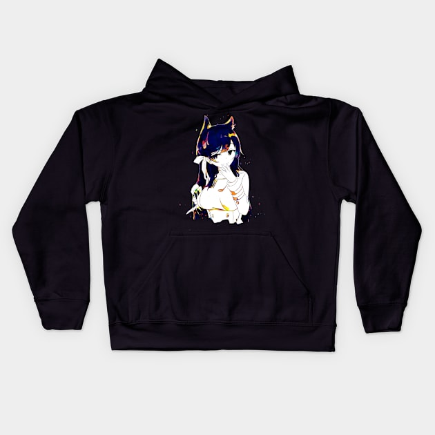 Azur Lane Atago Pop Art Kids Hoodie by DIY Kulon Progo 